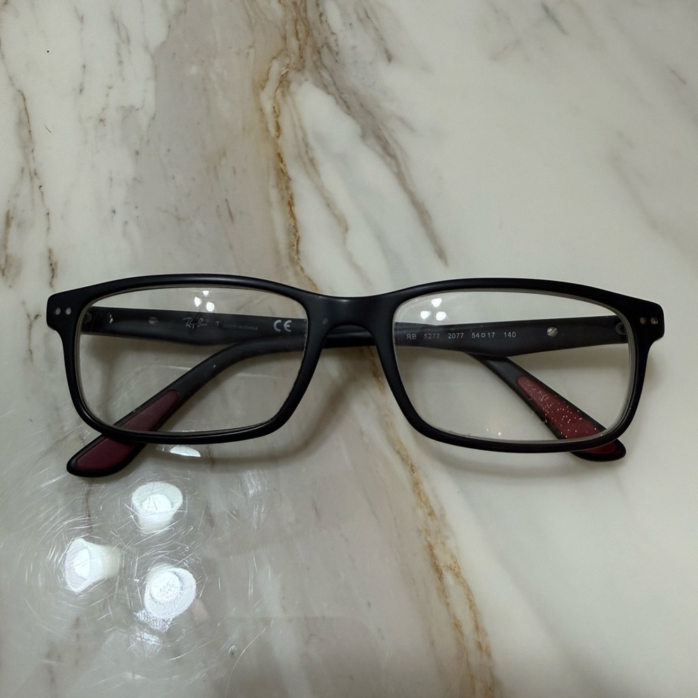 Ray-Ban Black and Red Glasses